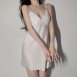 胸前蕾絲美背綁結睡裙