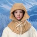 多功能羽絨拉鍊加絨保暖帽子 口罩帽 圍脖帽 遮耳帽 騎車帽